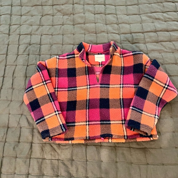 American Eagle Outfitters Pink and Orange Fleece Pullover - Picture 5 of 10
